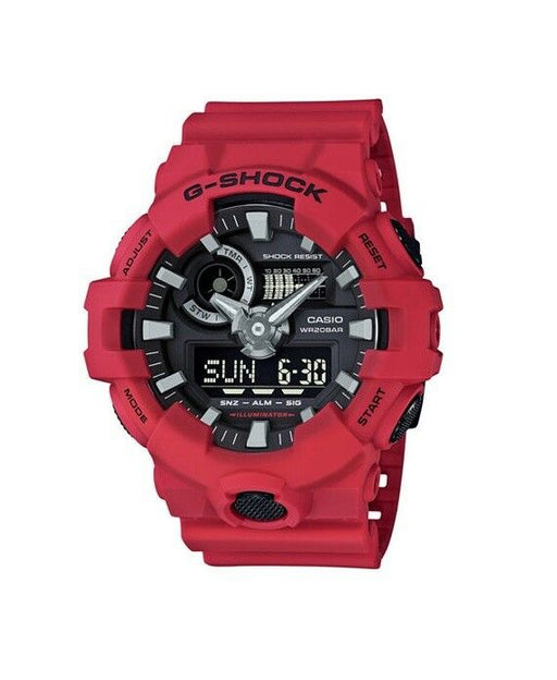 Casio G-Shock GA-700-4A Red Super Illuminator Analog Digital Mens Watch GA-700