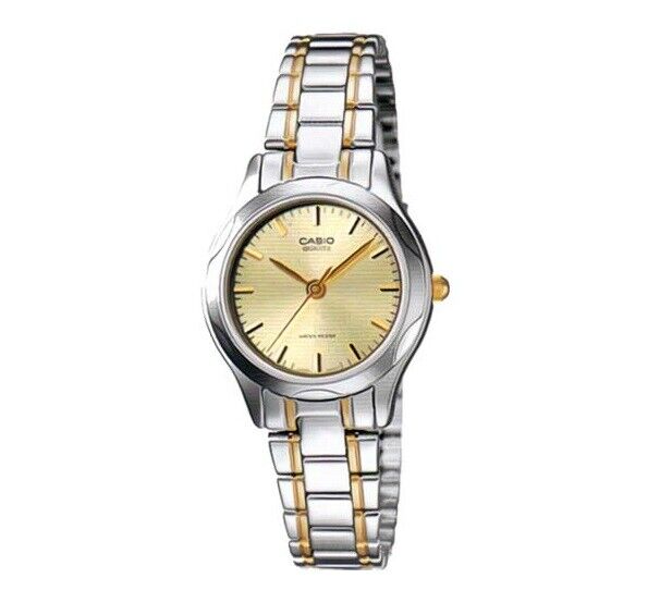 Casio LTP-1275SG-9A Two Tone Stainless Steel Analog Womens Watch LTP-1275 New