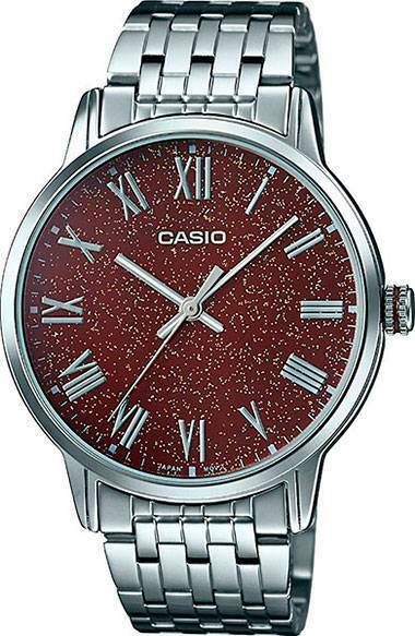 Casio MTP-TW100D-5A Analog Mens Watch Silver Stainless Steel MTP-TW100 Original