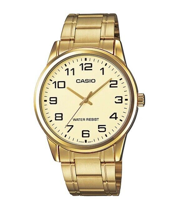 Gods lede efter embargo Casio MTP-V001G-9B Gold Ion Plated Stainless Steel Analog Mens Watch W —  Finest Time