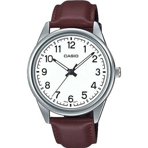 Casio MTP-V005L-7B4 Leather Band Analog Mens Watch WR MTP-V005 New Original