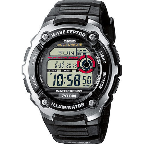 Casio WV-200A-1A Atomic Wave Ceptor Chronograph Digital Mens Watch WV-200 200M