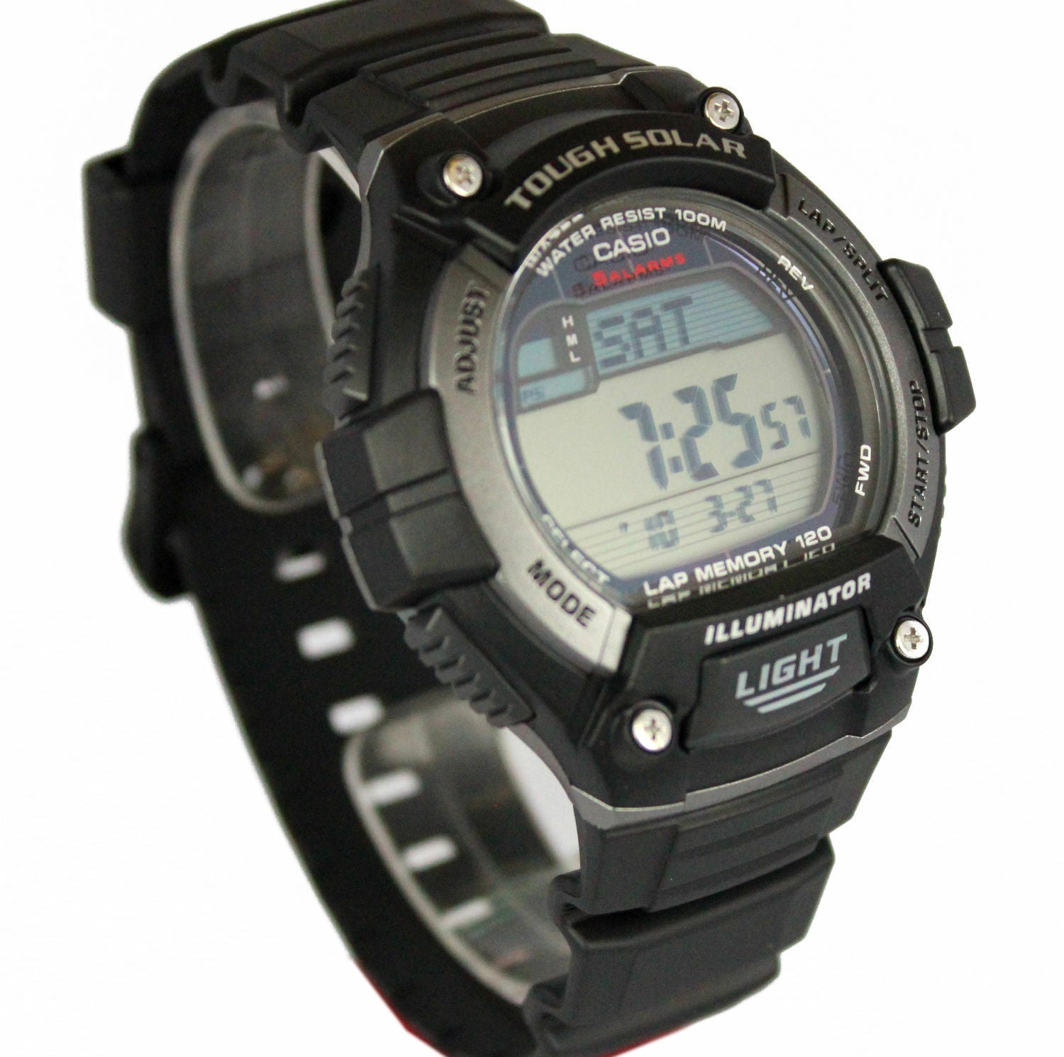 Casio Men's W-S220 Tough Solar 120 Lap Memory Led Light Watch W-S220C-1A New