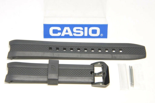 Original Casio Watch Band EFR-533PB Black Rubber Edifice Strap W/ 2 Pins EFR-533