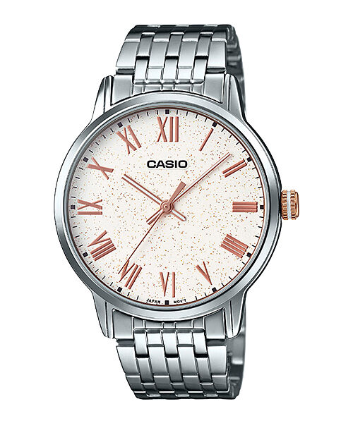 Casio Original MTP-TW100D-7 Analog Mens Watch Silver Stainless Steel MTP-TW100
