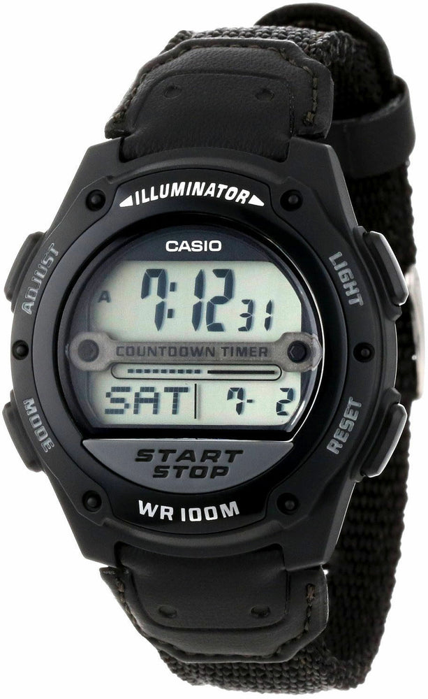 hul krigsskib Døds kæbe Casio Original W-756B-1A New Digital World Time Mens Watch WR Black Cl —  Finest Time