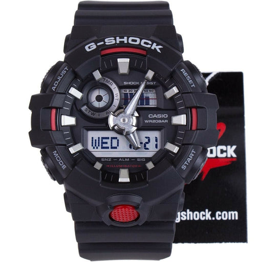 Casio G-Shock GA-700-1A Black Super Illuminator Analog Digital Mens Watch GA-700