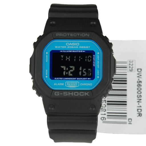Casio G-Shock DW-5600SN-1D Digital Black Blue Mens Watch 200M WR DW-5600