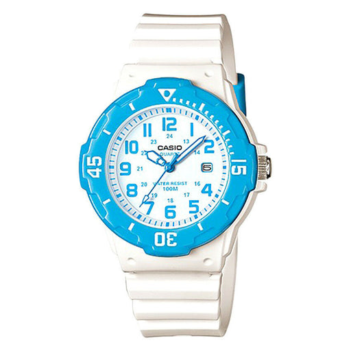 Casio Original New LRW-200H-2B White Blue Analog Womens Watch 100m WR LRW-200