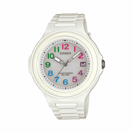 Casio LX-S700H-7B2 Solar Powered Womens Watch 100M WR White Resin Date LX-S700