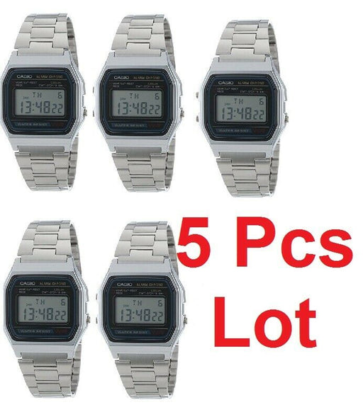Casio New A-158W 5 Pcs Lot Original Alarm Classic Digital A-158 Watch 5 pieces