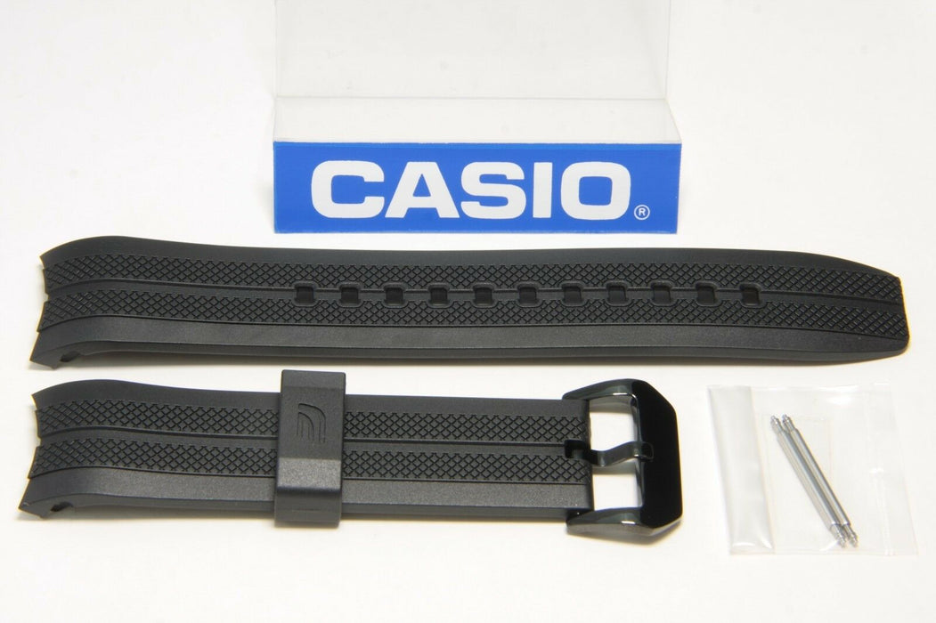 Original Casio Watch Band EFR-534PB Black Rubber Edifice Strap W/ 2 Pins EFR-534