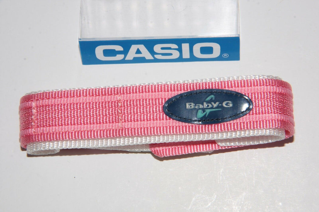 CASIO Baby-G BG-BAND20-4 Nylon Watch Band Rare Pink BG-200 BG-11 BG350 BGM-100