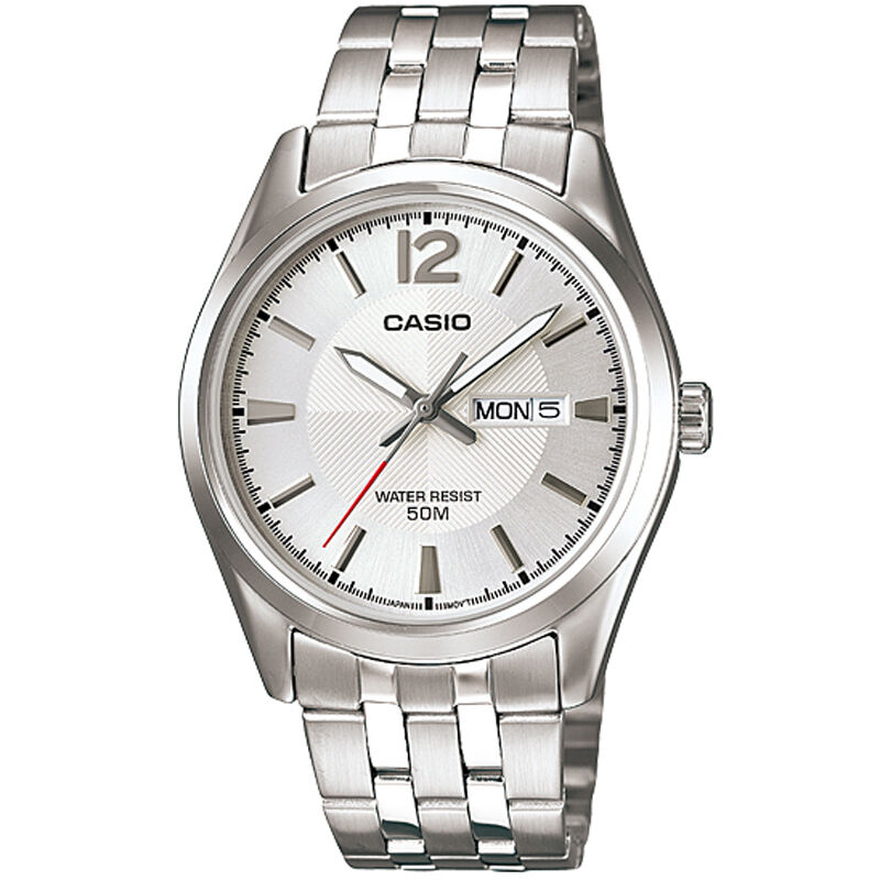 Casio New Original MTP-1335D-7A Analog Mens Watch Silver Stainless Steel MTP1335