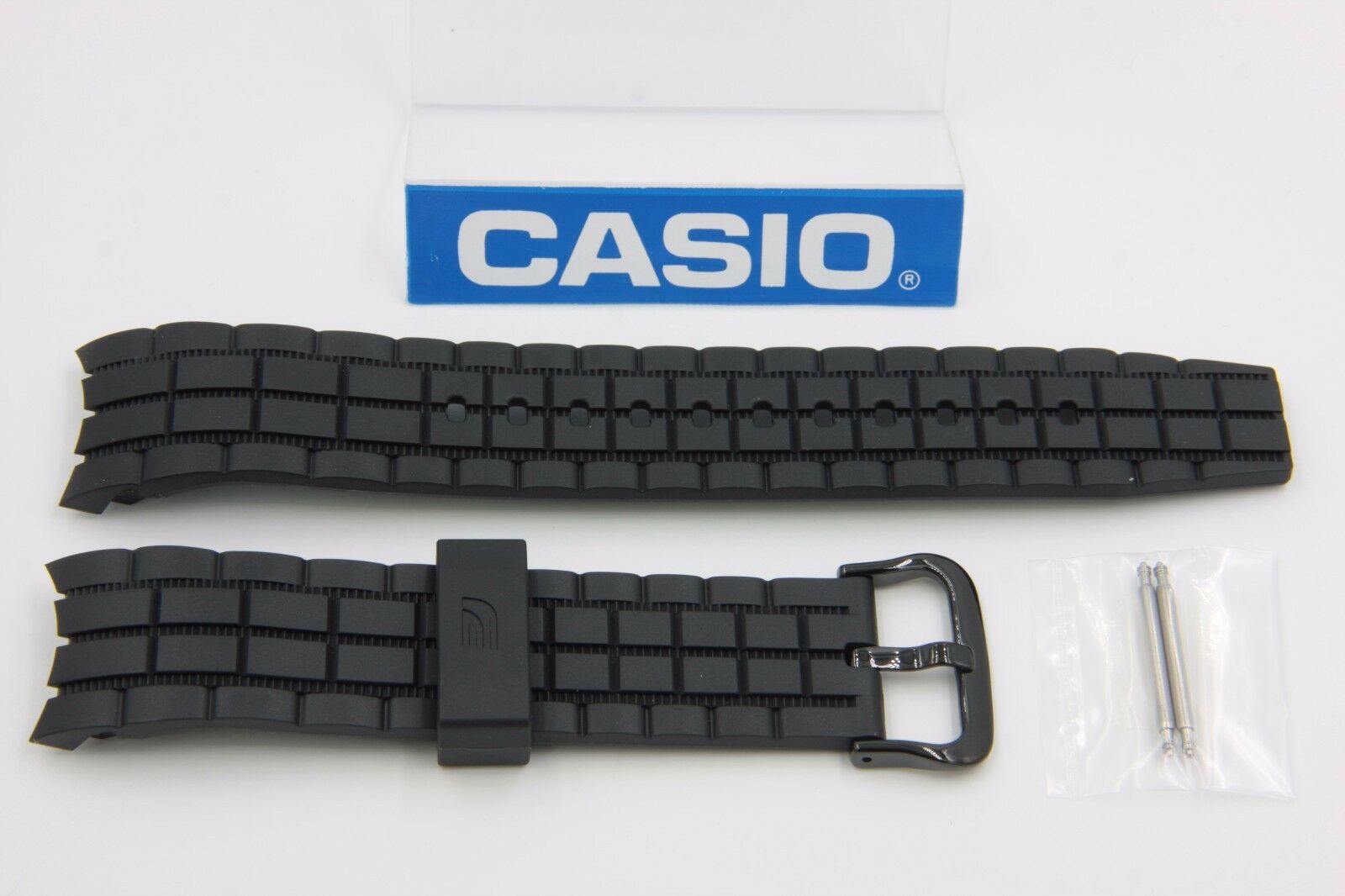 Casio Edifice EFR-523PB Original Watch Band Black Rubber Strap W/ 2 Pins EFR-523