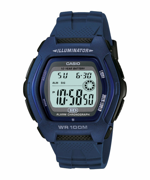 Casio HDD-600C-2A Original New Blue Mens Watch Digital Stopwatch 100M WR HDD-600