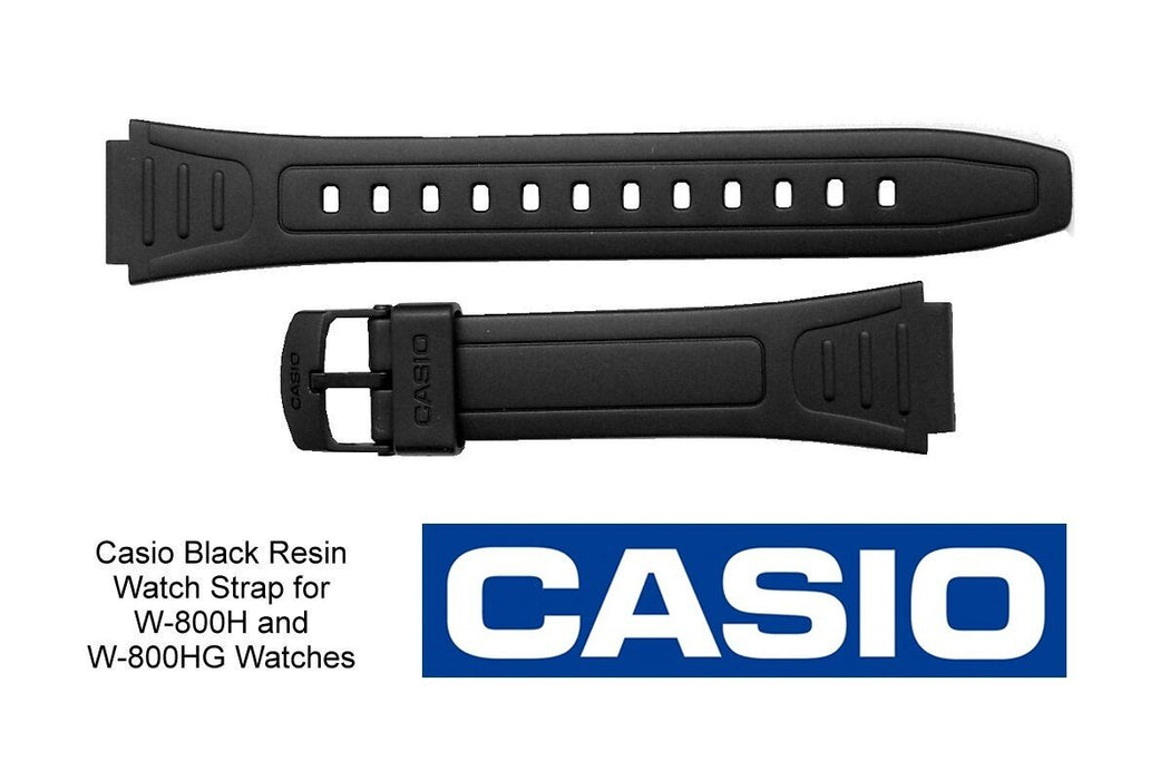 Casio W-800H Orininal Factory New Rubber Watch Band Black  W-800 W800