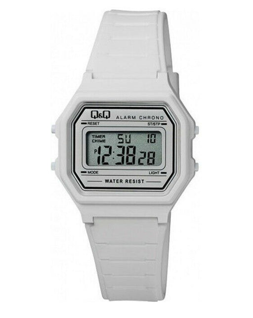 Q&Q By Citizen M173J013Y Digital Watch Retro White Unisex Water Resistant 5 Bar